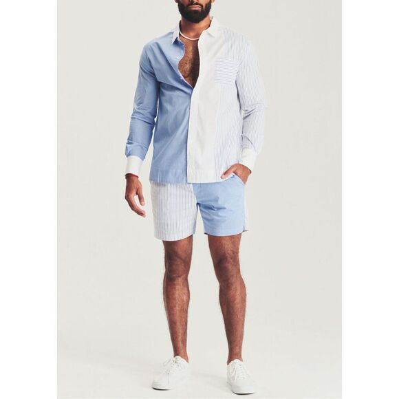 New Ser.o.ya NYC Teagan Button Down Striped Shirt - Picture 1 of 11